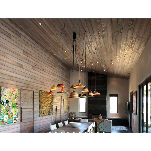 Textile Pet Lamp Esperanza 12 Handwoven Pendant Light | Sustainable Artisan Design For Sale - Image 7 of 8