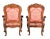 Late 19th century large pair of Italian Armchairs. Each exuberantly carved example with a padded back surmounted by a...