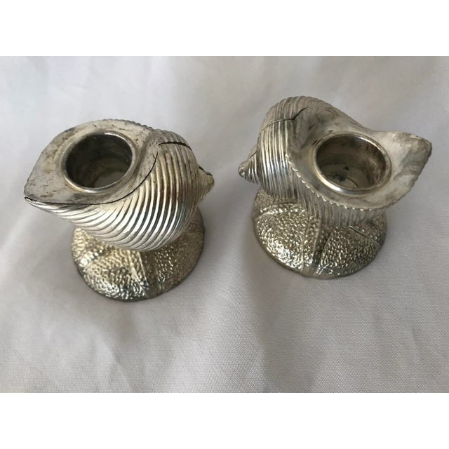 Metal Towle Silver Sea Shell and Sand Dollar Shaped Candle Holders - a Pair For Sale - Image 7 of 9
