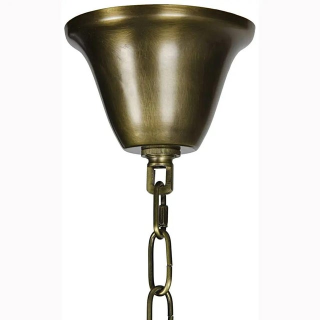 NOIR Snow Flake Chandelier, Metal with Brass Finish For Sale In Los Angeles - Image 6 of 6