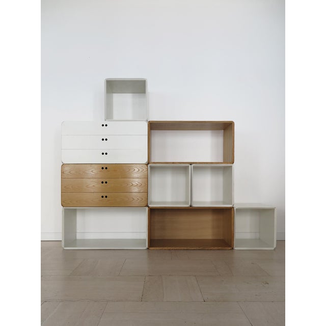 Two-Tone Samara Modular Bookcase by Derk Jan De Vries for Maisa, Italy, 1970s, Set of 8 For Sale - Image 6 of 18