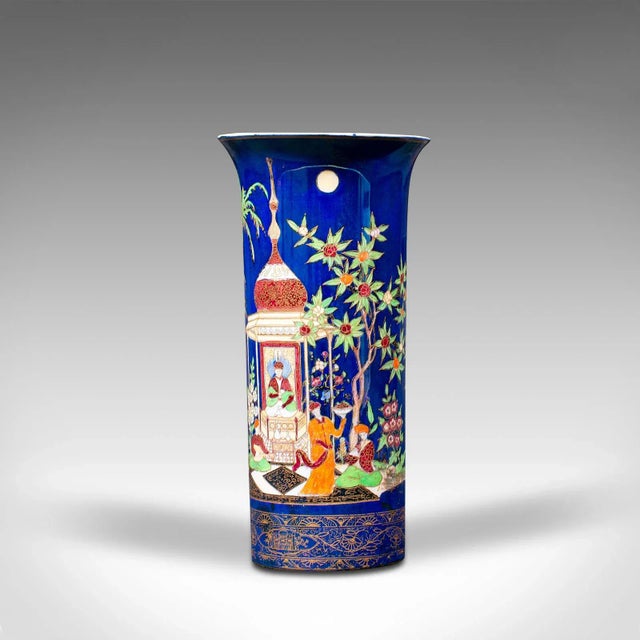 1920s Antique English Ceramic Decorative Vase For Sale - Image 6 of 13