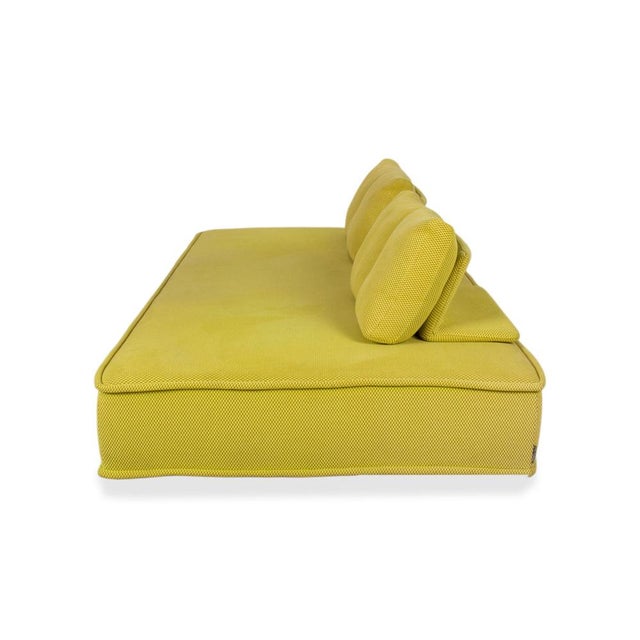 Escapade Fabric Three-Seater Yellow Green Sofa by Roche Bobois For Sale - Image 10 of 11