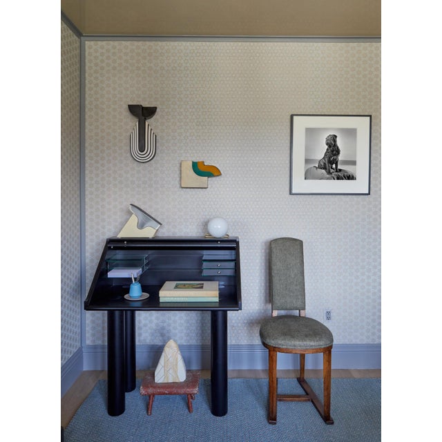 Featured in The 2020 San Francisco Decorator Showcase — 1970s Hans Eichenberger for Röthlisberger Postmodern Black Mahogany & Chrome Roll-Top Desk For Sale - Image 10 of 13