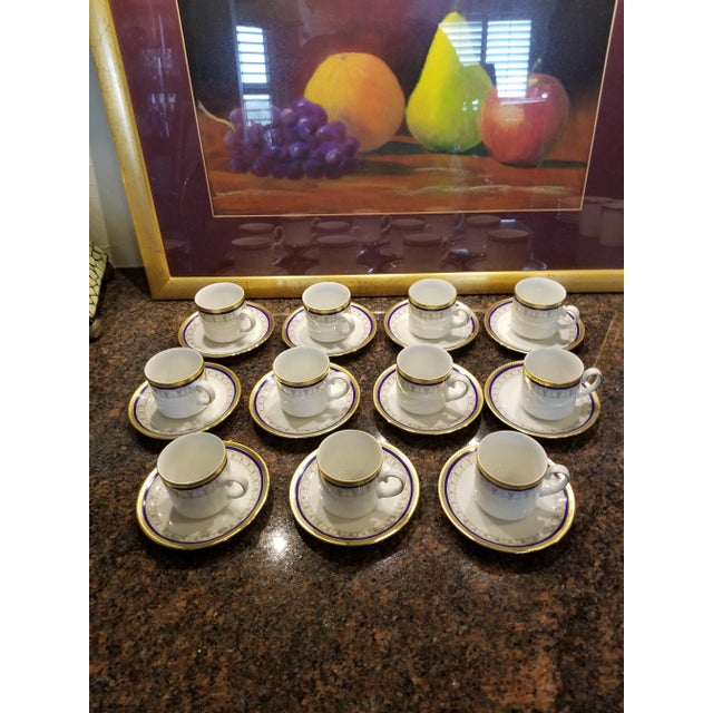 Collection of Eleven German Porcelain Demitasse Cups and Saucers For Sale - Image 9 of 9