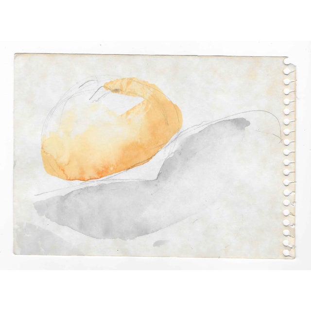 1950s watercolor still life of fruit. Unsigned and reminiscent of the works of Charles Demuth.