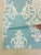 Contemporary Designer Vicki Payne Free Spirit Aqua & Cream Damask Fleur De Lis Scroll Pillow Covers - Set of 3 For Sale - Image 3 of 6