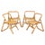 Bamboo Folding Chairs by Dal Vera, 1950s, Set of 4 For Sale