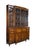 This magnificent mid-century Baker Furniture Georgian style breakfront china cabinet stands as a monumental masterclass in...
