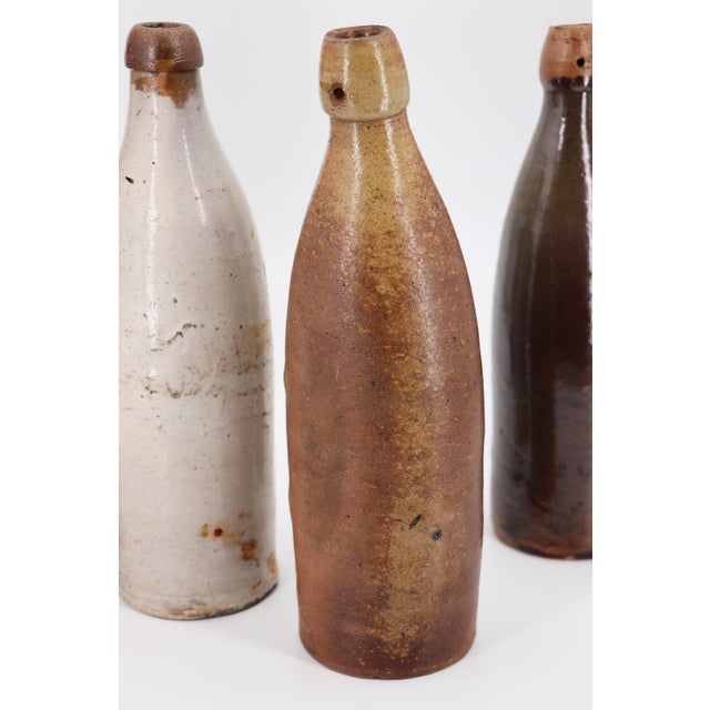 19th Century Antique German Set of Large Four Stoneware Beer Bottles For Sale - Image 12 of 15