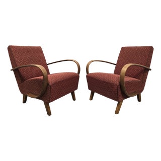 Vintage Lounge Chairs by Jindrich Halabala, 1940s, Set of 2 For Sale