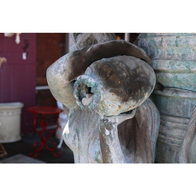 Monumental Classical Greco-Roman Bronze Garden Fountain Life-Sized Females 20th Century For Sale - Image 4 of 18