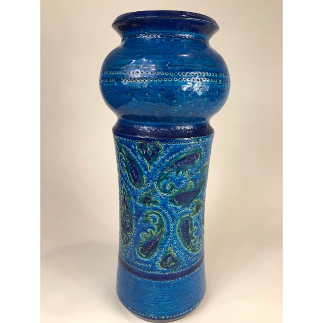 Bitossi Vintage Large Paisley Bitossi Vase For Sale - Image 4 of 7