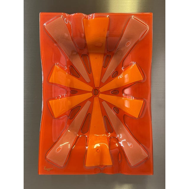 Mid 20th Century Higgins Glass Dish or Tray For Sale - Image 5 of 13