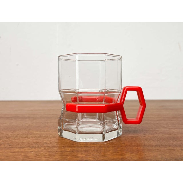 Postmodern Octagon Tea Glasses, 1980s, Set of 3, in Very Good conditions. Designed 1980 to 1989