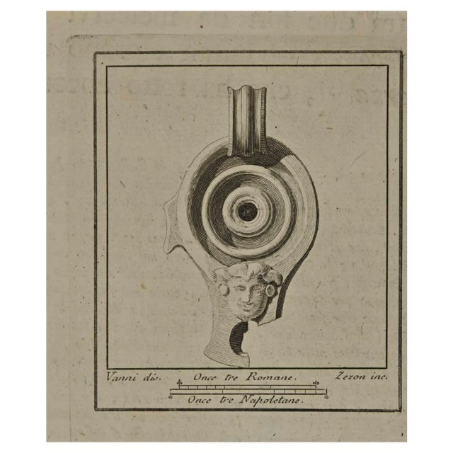 Nicola Vanni, Ancient Still Life, Etching, 18th Century For Sale