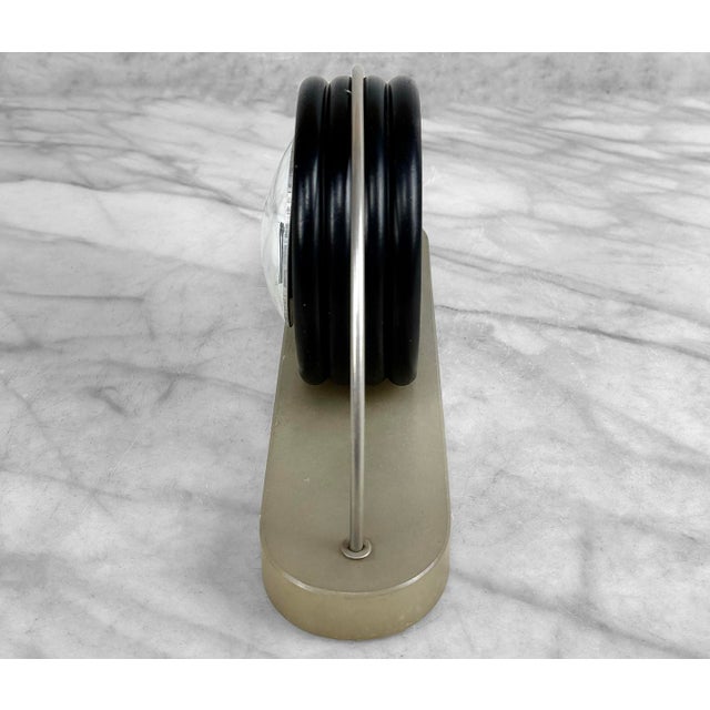 Vintage Art Deco Italian Alabaster Mantle Clock For Sale - Image 6 of 13