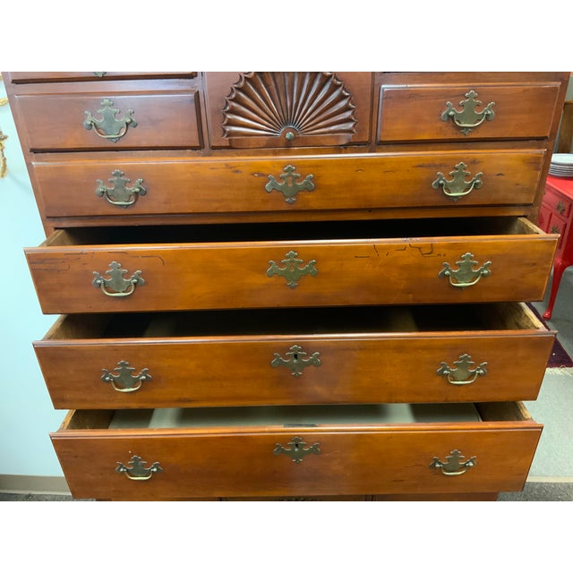 18th Century Queen Anne Cherry Highboy For Sale - Image 10 of 16