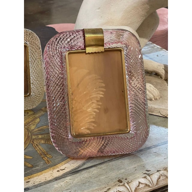 Decorative gold Murano glass picture frame. Featuring beautiful textured glistening glass. Also available in other colors...