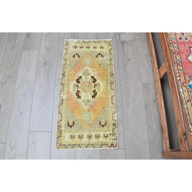 Faded Vintage Hand KNotted Rug For Sale - Image 6 of 6
