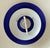 Large Vintage Danish Form-Light Pendant Lamp in White and Cobalt Blue, Denmark, 1970s For Sale - Image 16 of 18
