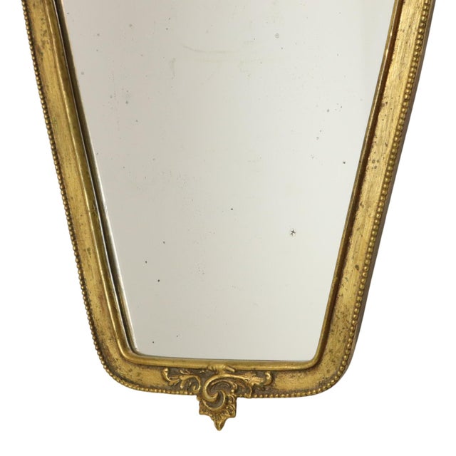 Baroque French Crested Mirror with Gold Leaf Gilt, 1960s For Sale - Image 4 of 18