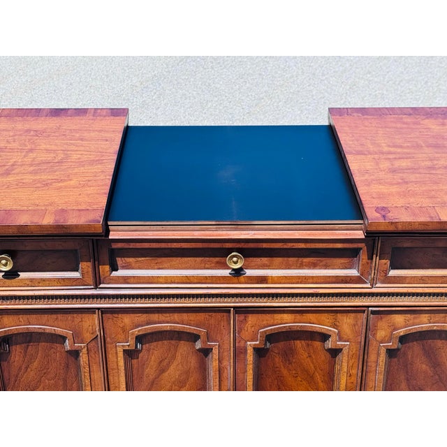 Vintage 1960s Drexel Heritage Mahogany Dry Bar Server Cabinet For Sale - Image 9 of 12