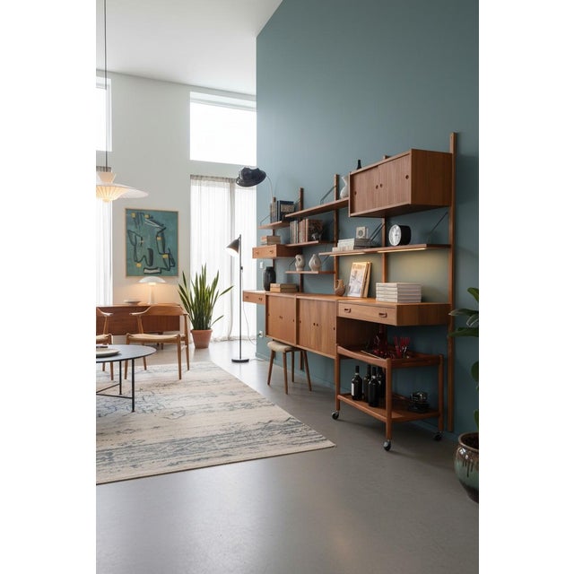 Large PS System Shelving in Teak, Denmark, 1960s For Sale - Image 10 of 18