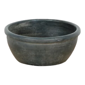 Mid-Century Vintage Gray Pottery Basin