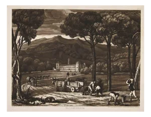 Thomas Lupton, View of Vallombrosa, Original Etching, 1833