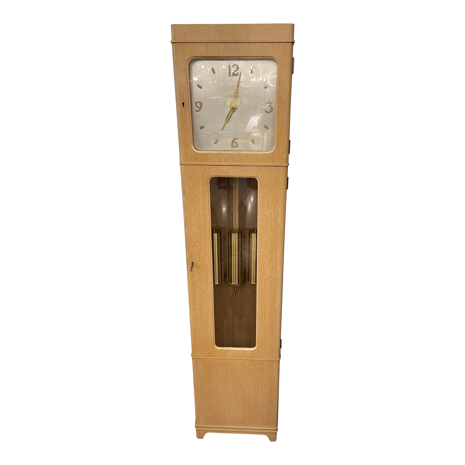 Mid 20th Century Hanson Clock Manufacturing Grandfather Clock Chairish