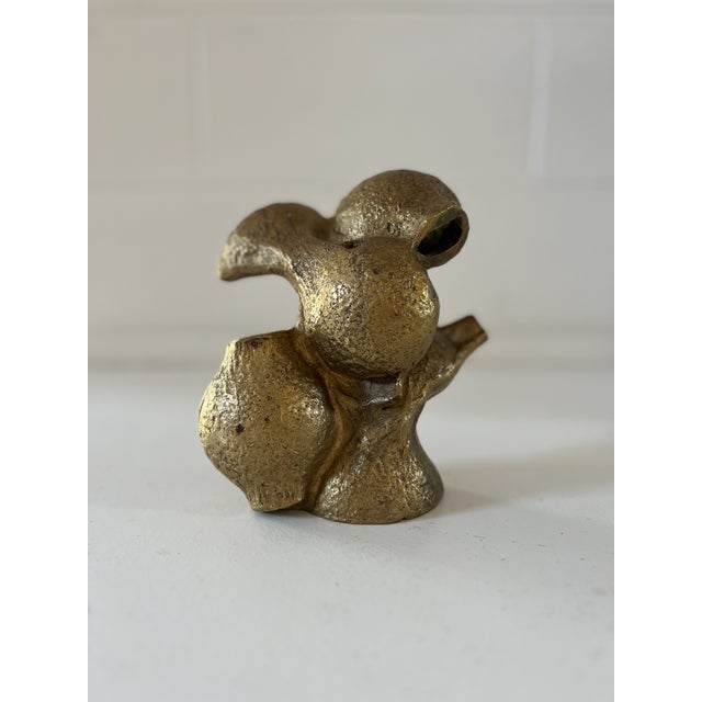 Vintage Abstract Modern Brass Sculpture For Sale - Image 9 of 9