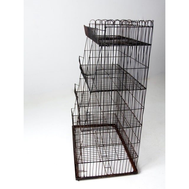 Early 20th Century Vintage Wire Display Rack For Sale - Image 5 of 12