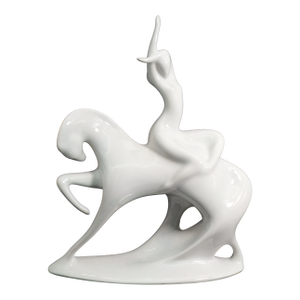 Royal Dux Lady Godiva Porcelain Sculpture by Jaroslav Ježek, 1958