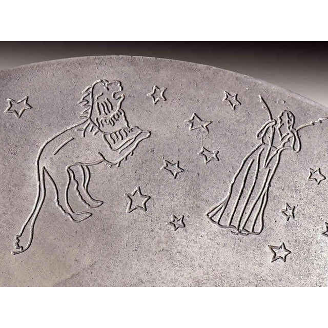 Metal French Zodiac Table - Antique For Sale - Image 7 of 12