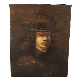 Portrait of Nobleman Knight, 1800s, Oil on Canvas For Sale