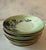 Ceramic Set of 8 Antique Porcelain Green and White Small Plates For Sale - Image 7 of 11