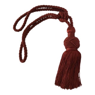 Late 20th Century Rope and Tassel Drapery Tie Back For Sale