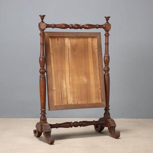 Wood Table Mirror in Walnut For Sale - Image 7 of 8