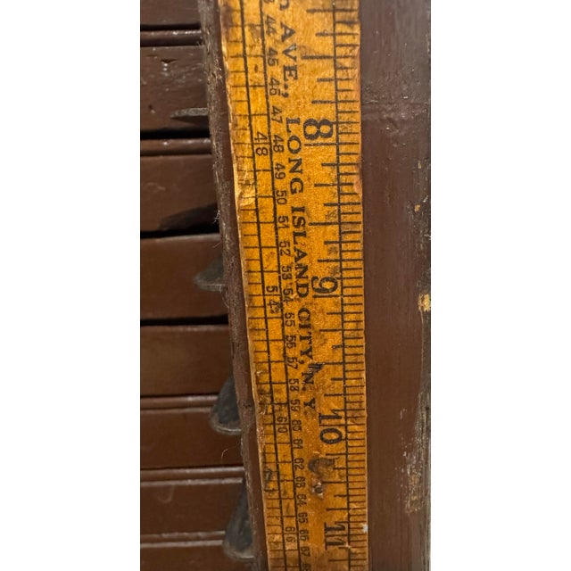 Antique Hamilton Printer’s Flat File Cabinet With 17 Drawers For Sale - Image 11 of 12