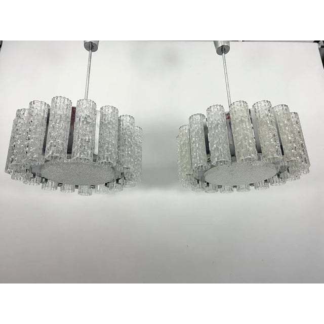 Mid-Century Murano Glass Element Ceiling Lights, Italy, 1960s, Set of 2 For Sale - Image 6 of 12