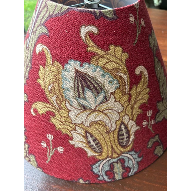 Mary Jane McCarty Designs Antique Fabric Lampshade For Sale - Image 4 of 4