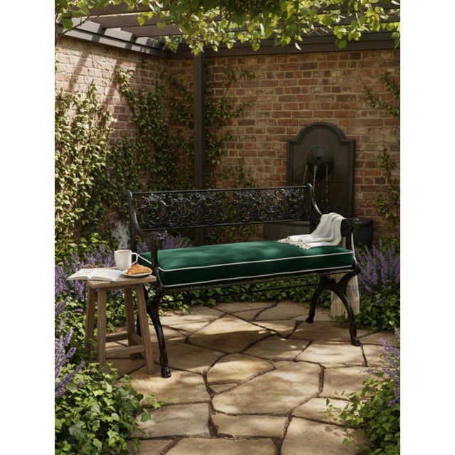 1990s Pair Of Victorian Style Cast Iron Lyre & Eagle Garden Bench For Sale In West Palm - Image 6 of 7