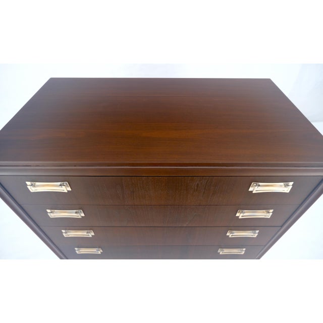 4 Drawers Mid Century Modern Walnut Dresser MINT For Sale - Image 6 of 12