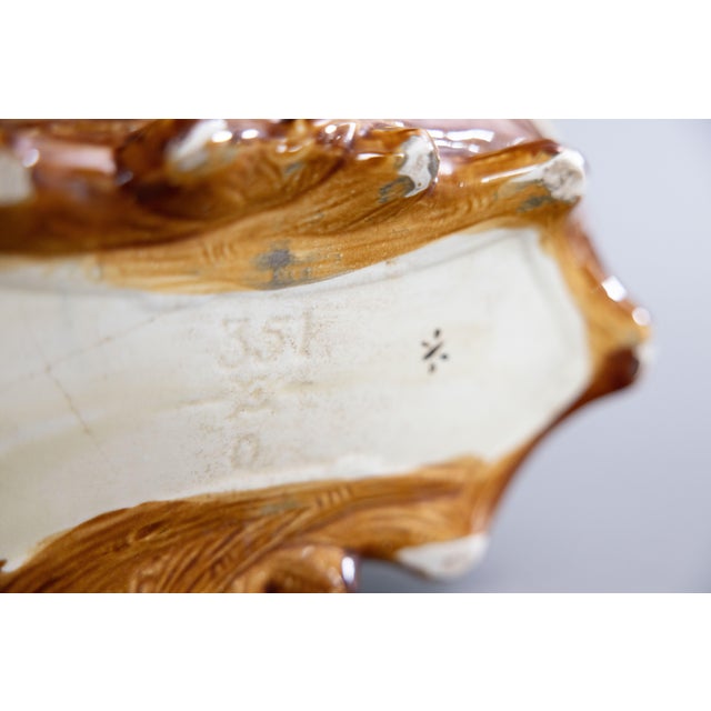 Antique Onnaing Majolica Love Birds Parakeets Jardiniere Cachepot, Circa 1880 For Sale - Image 11 of 12