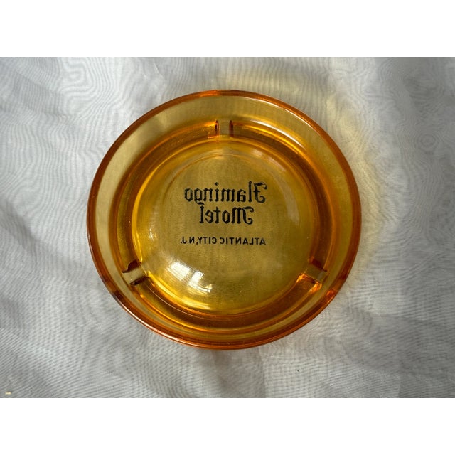 Vintage Glass Atlantic City Hotel Ashtray For Sale - Image 9 of 10