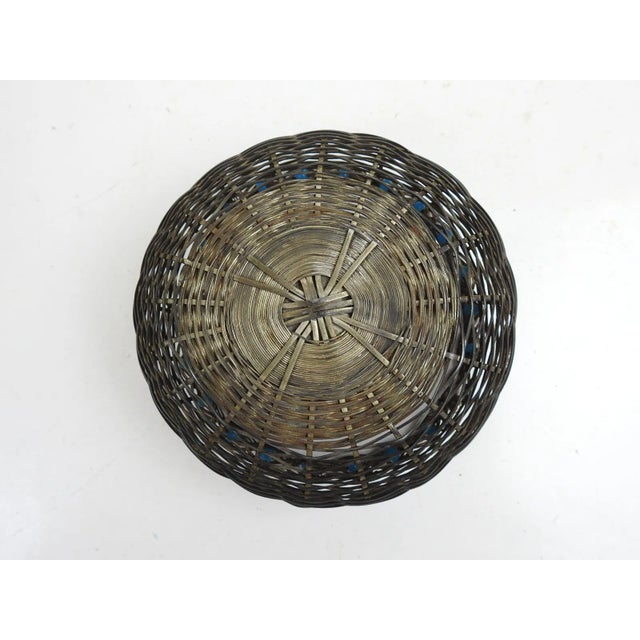 Vintage Alamo Silverplate Woven Basket Souvenir For Sale In Seattle - Image 6 of 6