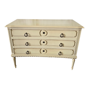 Mid 20th Century French Neoclassical Painted Three-Drawer Commode