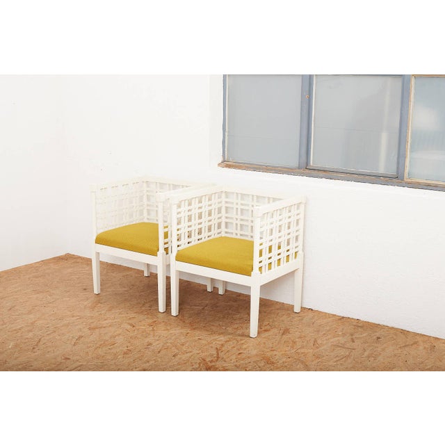 Armchairs in Wooden Frame, Set of 2 For Sale - Image 11 of 13