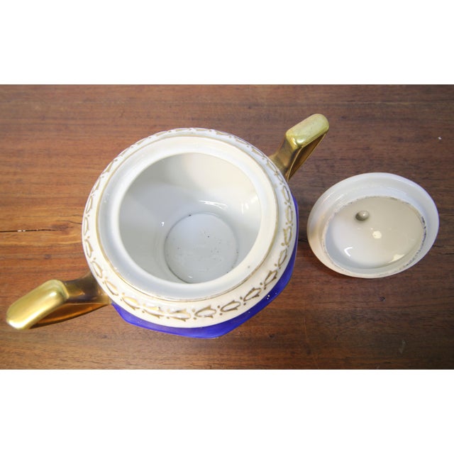 Czech Palt Gilt Porcelain Classical Scene Covered 1930s Sugar Bowl For Sale - Image 13 of 17